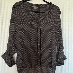 Vince Silk Button Down Blouse